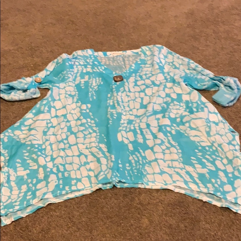 Beautiful Teal Pleasant Shade L tunic